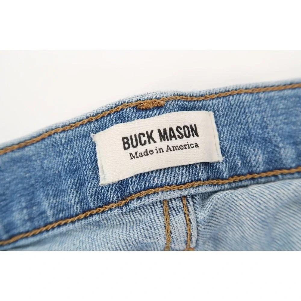 Buck‎ Mason Jeans 31 Slim Denim Blue Light Wash Fade 31x33 Made in USA BM12004